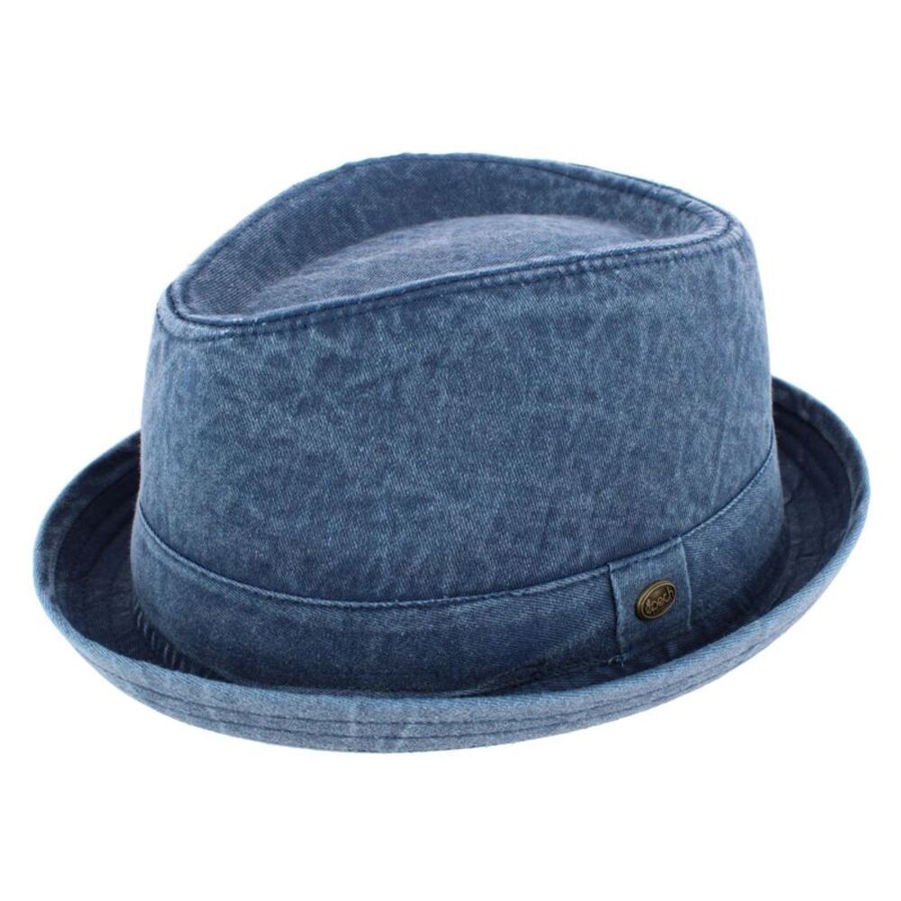 Epoch Hats Company Men's Washed Denim Cotton Fedora Hat